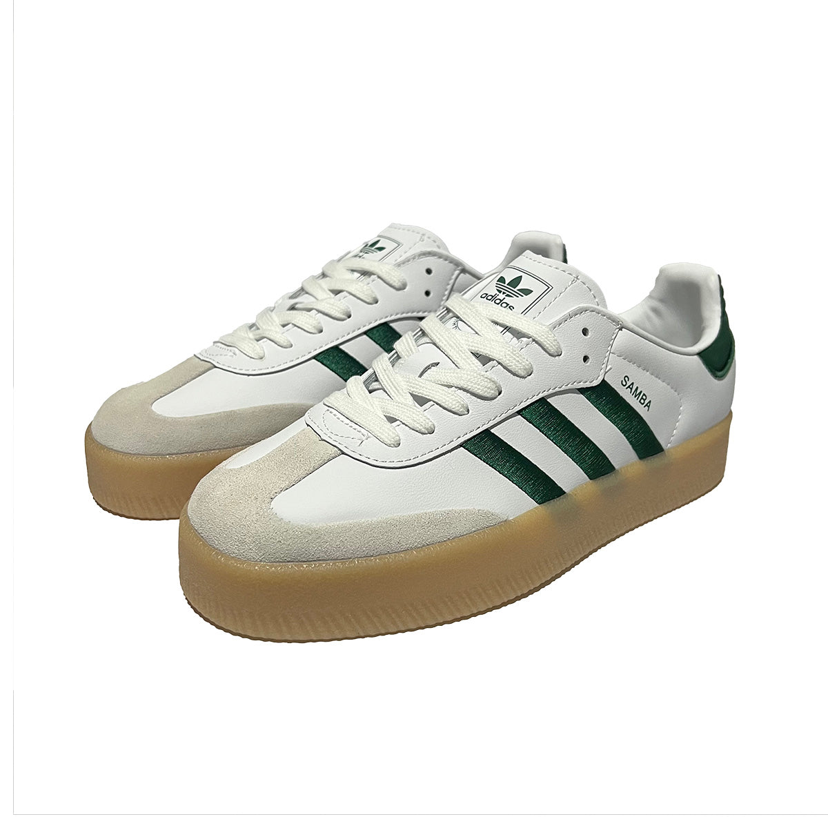 Adidas Sambae White Collegiate Green Gum (Women's)